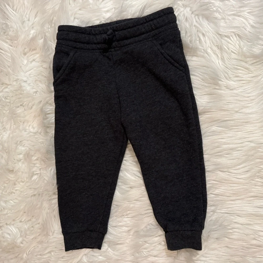 Jumping Beans Toddler Girl 2T Black Gray Fleece‎ Jogger Pants Bundle